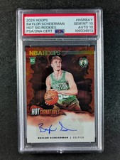2024-25 Panini Hoops BAYLOR SCHEIERMAN RC Auto Hot Signatures PSA / Auto 10 POP1