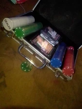 Casino Dealer Chips And Cards And Dice