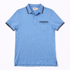 Brooks Brothers Mens Polo Shirt Cotton Blue Casual Preppy Short Sleeve Pocket M