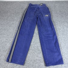 Interstate Baggy Side Stripe Carpenter Pants Purple USA Made Size 29 Wide Leg