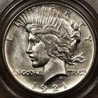 1921 Key date Peace dollar, PCGS MS63, fresh satin white! DavidKahnRareCoins — photo 1