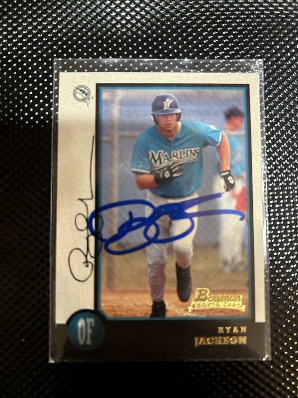 1998 Bowman #101 Ryan Jackson RC Marlins On Card Autograph 🔥 Rare 🔥