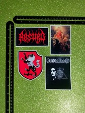 Lot 4 Pcs Stickers Black Metal M8l8th Goatmoon Nokturnal Mortum Adesivi