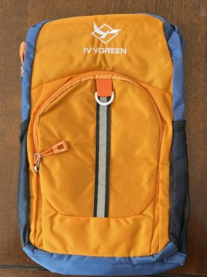 IVYGREEN Small Kids Hiking Backpack Camping Short Trip Orange & Blue Ages 4+