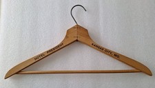 RARE KC Vintage Advertising Wood Clothing Hanger HOTEL PRESIDENT KANSAS CITY, MO