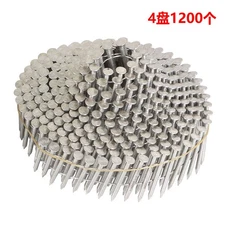 1200 Pack Stainless Steel Siding Nails 15 Degree Wire Coil 1-1/4 .09 Ring Shank