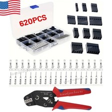 620Pcs Pitch Pin Housing Connector Dupont Male Female Crimp 2.54mm Pins Adaptor