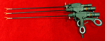 3pc Laparoscopic Bipolar Maryland Dissector Gold Jaw 5mmx330mm Reusable