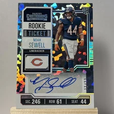 2023 Panini Contenders Noah Sewell Rookie Cracked Ice Ticket Auto #162 /23 Bears
