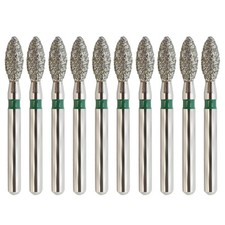 Dental Football Diamond Burs Friction Grip 368/023C Coarse Green High Speed FG