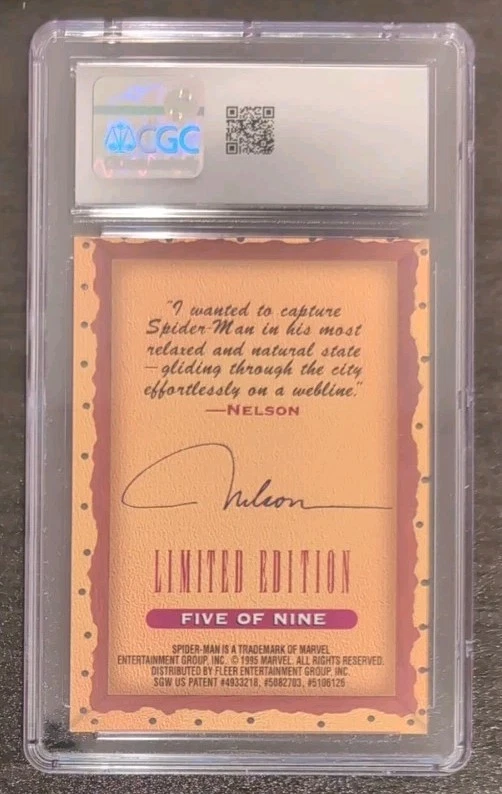 Spider-Man #5 of 9 1995 Fleer Ultra Spider-Man Masterpieces CGC 8 NM/MINT - Image 2 of 2