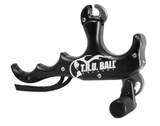 T.R.U. Ball Archery ST4LK'R 4 Finger Thumb Release w/Lanyard Black Release