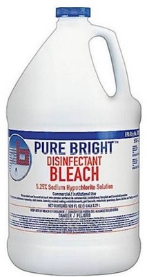 Pure Bright Bleach Germicidal 1 Gallon 12 Pack Disinfectant Commercial KIKBLEACH
