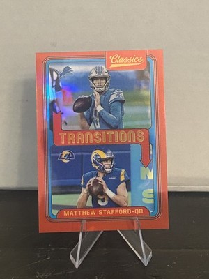 2021 Panini Classics #T-2 Matthew Stafford Transitions Red #/50