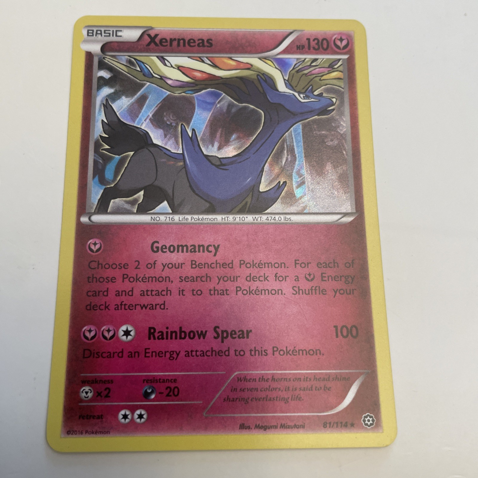 Xerneas 81/114 Holo Pokemon TCG 2016