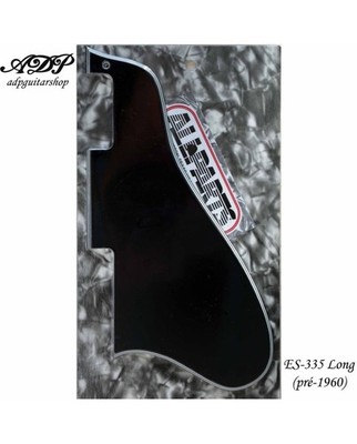 Platte Pickguard Lang Schwarz 5ply Humbucker Stil Gibson ES-335, 345, 355