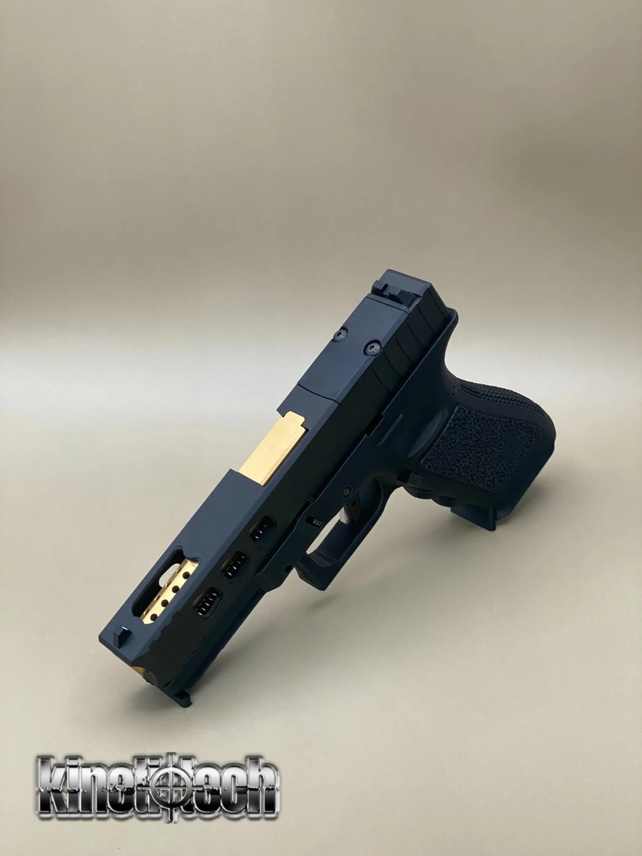 Glock 17 Gen 3 Black LWP Complete Slide RMR Cut Gold - UPPER ONLY