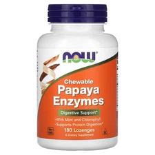 Now Foods Chewable Papaya Enzymes 180 Lozenges GMP Quality Assured, Kosher