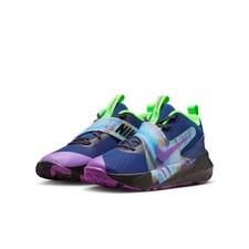 Nike Team Hustle D 10 SE Kids Size 12C Blue Purple Green Basketball Sneakers NEW
