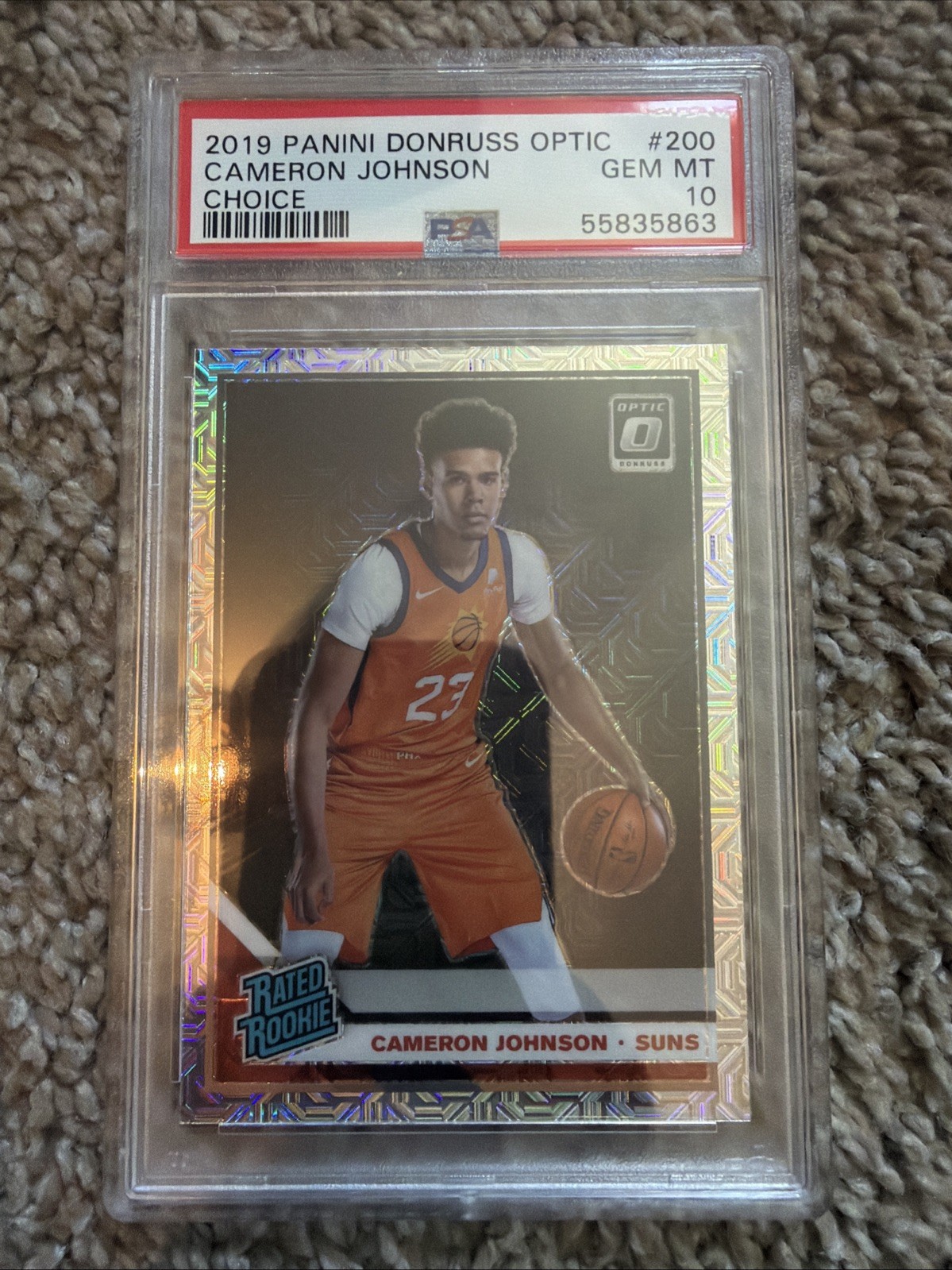 2019 Donruss Optic Cameron Johnson Prizm Choice #200 Rookie PSA GEM MINT 10