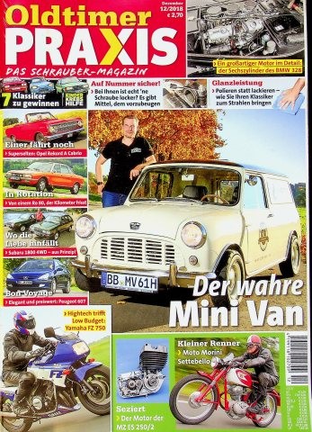 3) Oldtimer Praxis 12/2018 - Subaru 1800 4WD mit 82PS - BMW 328 80PS Motor sezie