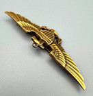 WWII 1/20 10K Gold Navy - USMC Aviator Pilot 2 3/4 Inch Wings Badge by Balfour — photo 3