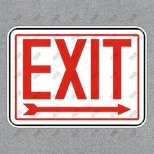 Clear EXIT Safety Sign Sticker Essential for Workplace Safety and 807390