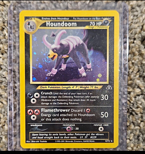 The Pokémon Company Houndoom 4/75 Neo Discovery Holo Rare Unlimited EN 70HP NM
