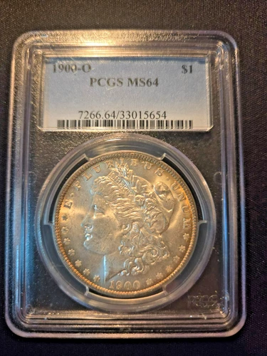 1900 O MORGAN SILVER DOLLAR PCGS MS64 Toned Edges