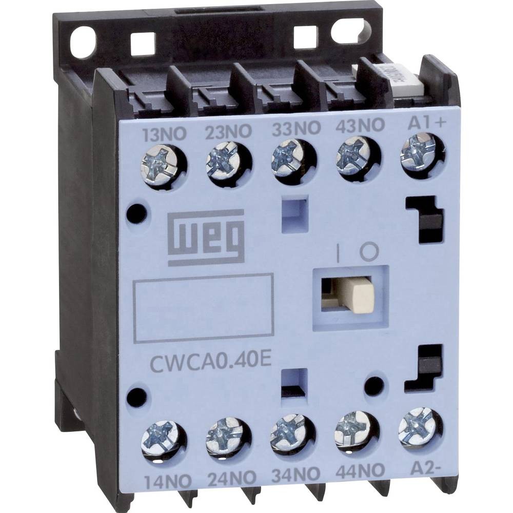 Contacteur WEG CWCA0 230V AC mini-contacteur auxiliaire monophasé 4 pôles pour tableau électrique