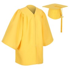 Matte Preschool Kindergarten Graduation Cap Gown Set Year Charm Tassel