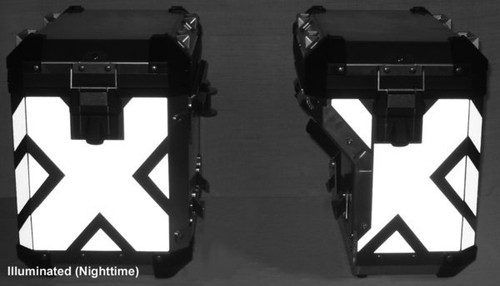 Saddlebag X Pattern Reflective Tape kit BLACK for BMW R1200GS 2014+ Adventure - Picture 2 of 2