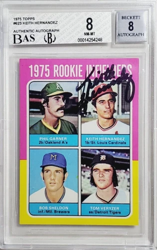 1975 Topps #623 Keith Hernandez Signed Rookie Card Autograph RC Auto BAS BGS 8/8