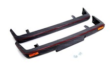 2x Bumpers Front And Rear Euro Small RED Stripe Trim For VW Golf Rabbit MK2 GTI