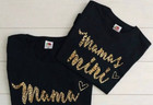 Mum Daughter Twinning Matching T-Shirts Gift Mama Black T Shirts Leopard Print