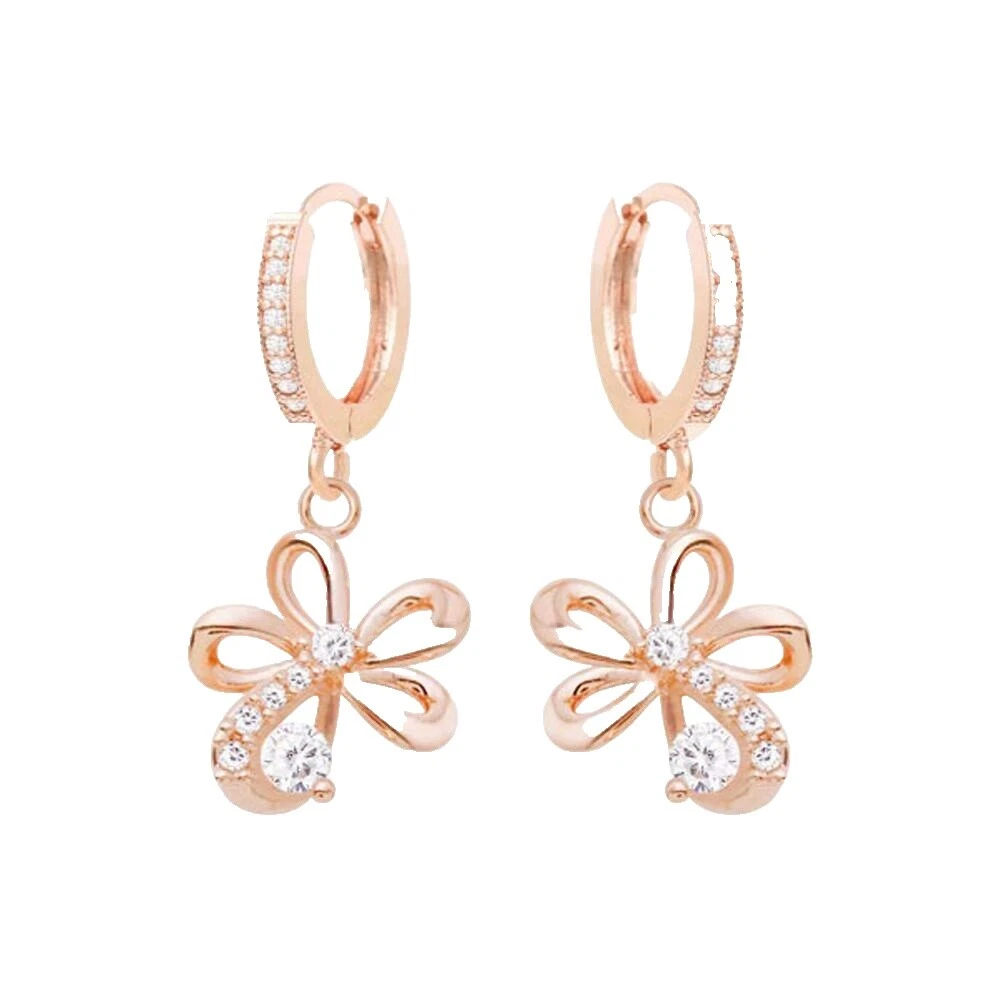 Latón Chapado Circonita Cúbica Pendientes de Moda