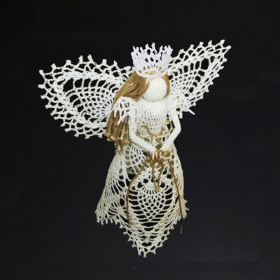 Angel 12'' Crochet Pattern:PDF Full Description with crochet charts,photos,videos