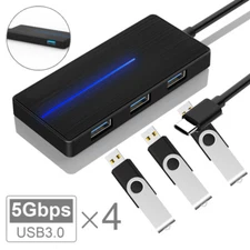 USB 3.0 Hub USB Type-C Adapter w/4 Ports Ultra Slim Hub For MacBook Pro Laptop