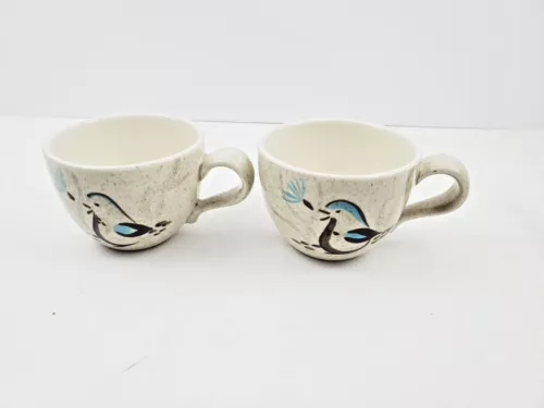Vintage RED WING "BOB WHITE QUAIL" COFFEE MUG Set of 2