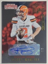 2015 PANINI CONTENDERS JOHNNY MANZIEL GOLD NFL INK AUTO SSP #’d /5