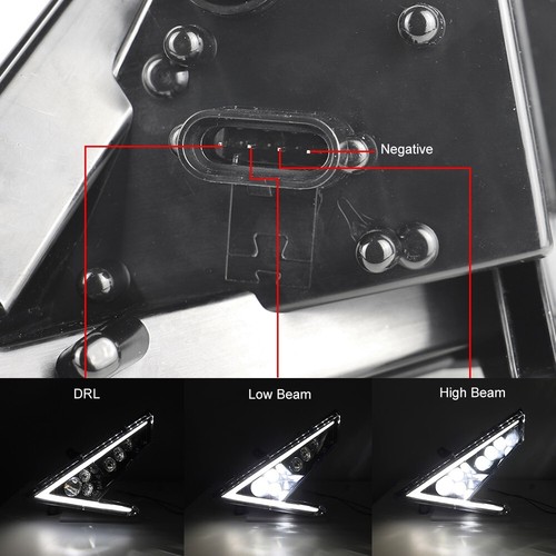 LED Headlights With DRL HI/Low For Polaris RZR PRO XP 2020-2024 #2414538,2414539 - Picture 2 of 14
