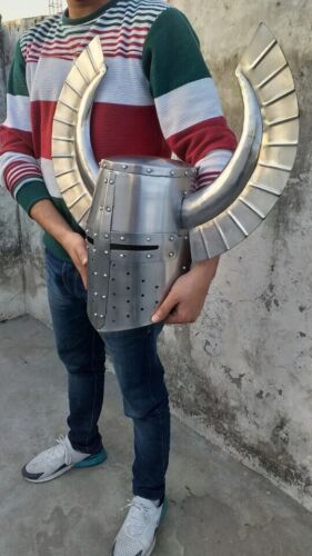 Halloween Mittelalter Templer Fantasy Krieger Helm SCA LARP Ritter Helm - Bild 4 von 7