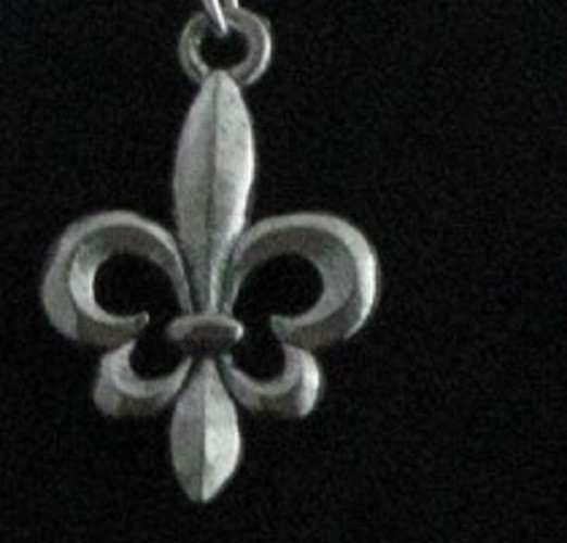 New Orleans Fleur de Lis Pewter Charm Smooth Finish