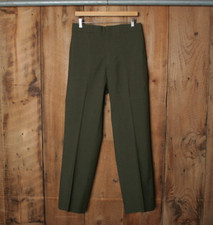 Vintage USMC Green Poly/Wool Tropical Military Uniform Dress Pants   Fit 30x31