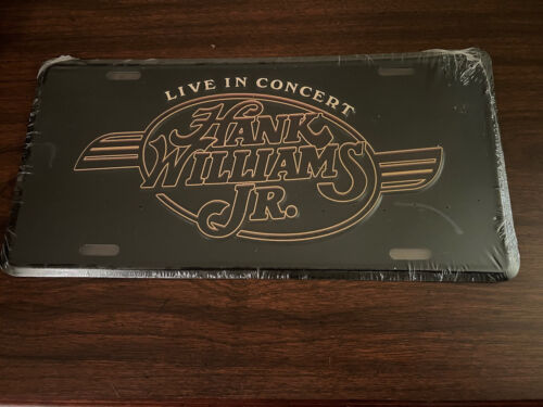 Hank Williams Jr. Vintage Concert Tour Metal License Plate - Picture 1 of 4