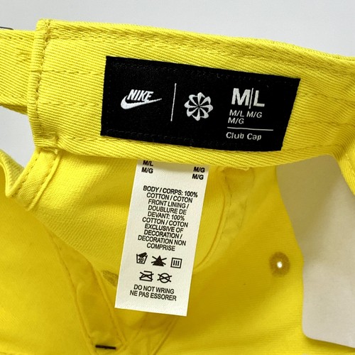 Nike Club Cap Hat Yellow M/L FB5368-718 Adjustable - 第 7/7 張圖片