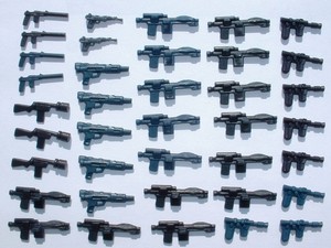 5 CUSTOM BLACK Stormtrooper Weapon LOT 1977 Style LIGHT//FLOAT Vintage Star Wars