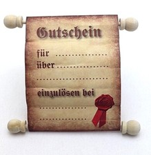 Geschenkgutschein Gutscheinrolle Gutschein Schriftrolle Volumen zu Weihnachten