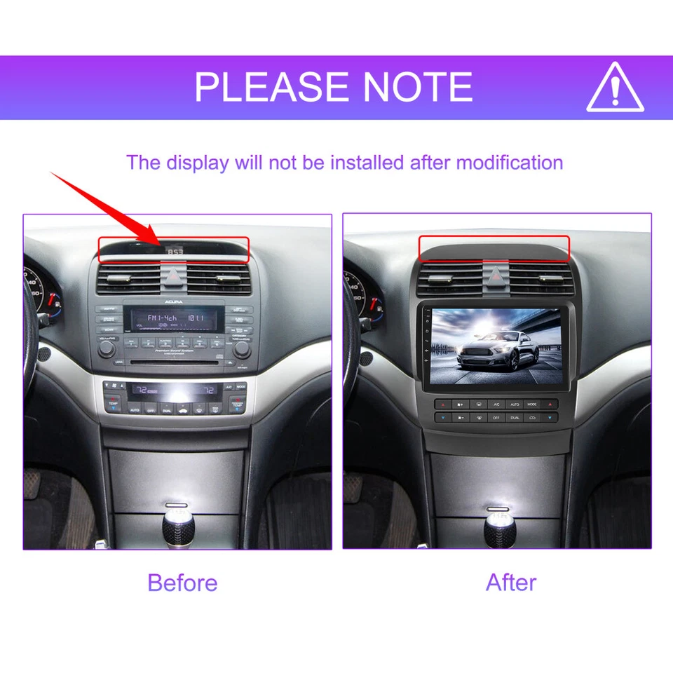 Rádio estéreo automotivo Apple Carplay Android 15 GPS navegação Wi-Fi para Acura TSX 2004-2008 - Imagem 2 de 4