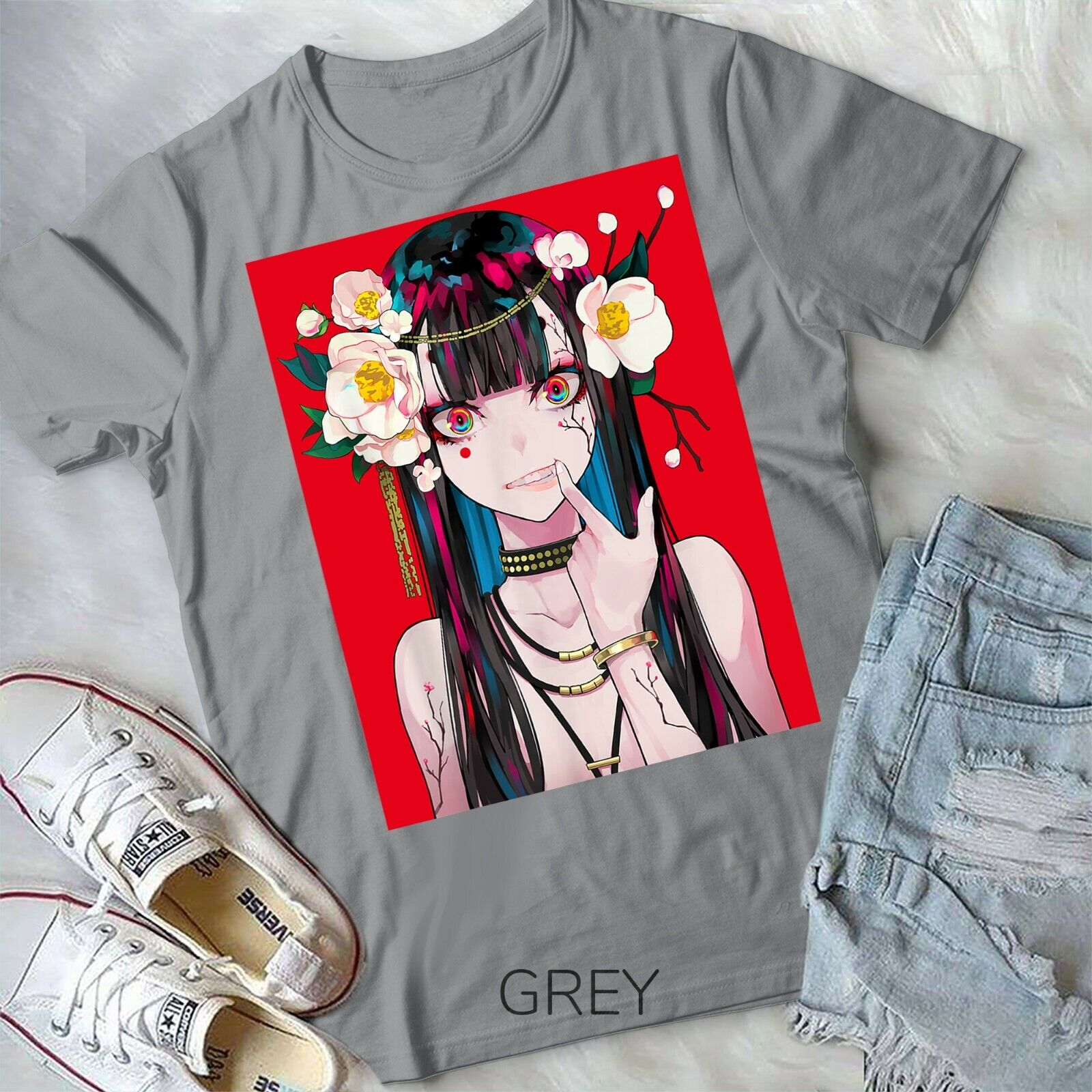  Anime Girl Japanese Aesthetic anime Otaku T-Shirt : Clothing,  Shoes & Jewelry